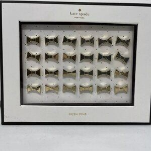 New York Gold Bow Metal Push Pins Unopened Box of 24 New in Gift Box